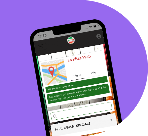 Online food ordering system la pitza app Online food ordering system app example. La Pitza.