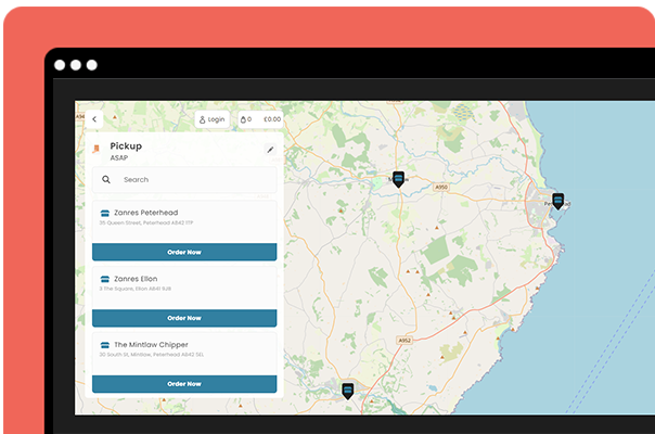 Online Ordering Website on location picker Location Picker Page on Online Ordering Website