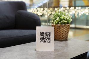 QR code on table